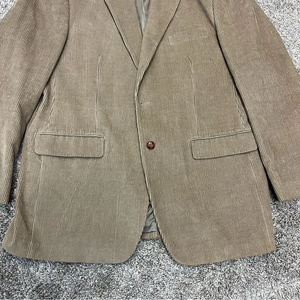 Lauren Ralph Lauren jacket mens 44L tan khaki corduroy sports coat blazer‎
